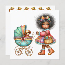 Uitnodiging voor een kostbaar Baby buggy-thema