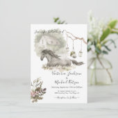 Uitnodiging voor een landelijke bruiloft (Staand voorkant)