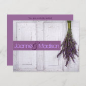 uitnodiging voor een lasser rustige bruiloft (Voorkant / Achterkant)