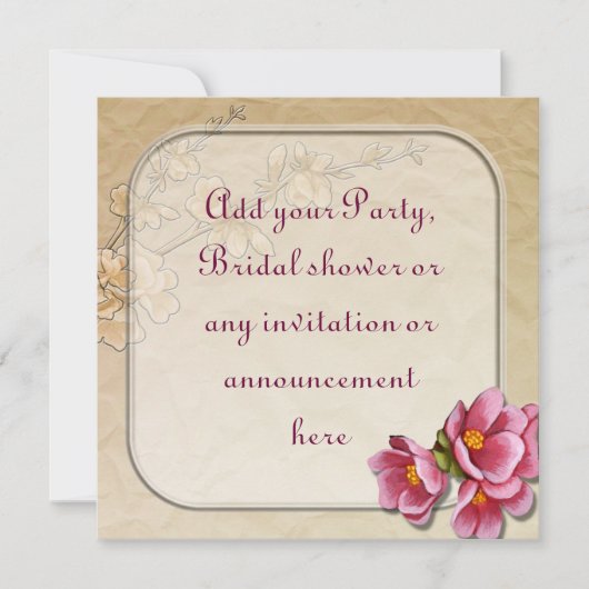 Uitnodiging voor een lente of voor meerdere doelei (Voorkant)