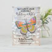 Uitnodiging voor een lente-vlinderbruiloft (Staand voorkant)