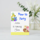 Uitnodiging voor een leuk feestje (Staand voorkant)