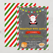Uitnodiging voor een leuk ontbijt met de Kerstman (Voorkant / Achterkant)