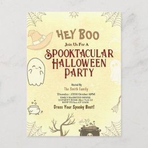Uitnodiging voor een leuk spookachtig Halloween-fe
