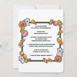 Uitnodiging voor een leuke Halloween kinderfeestje