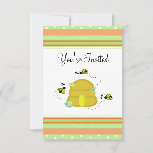 Uitnodiging voor een leuke hommel-feestje (Voorkant)