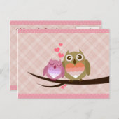 Uitnodiging voor een lief uilentje vol liefde (Voorkant / Achterkant)