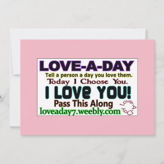 Uitnodiging voor een Liefde per Dag