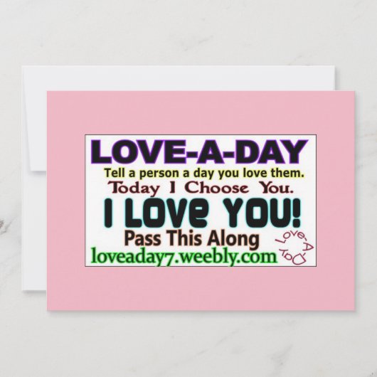 Uitnodiging voor een Liefde per Dag (Voorkant)