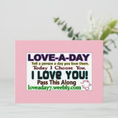 Uitnodiging voor een Liefde per Dag (Staand voorkant)