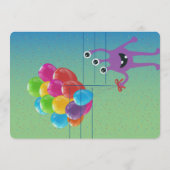 Uitnodiging voor een Little Monster verjaardagsfee (Achterkant)