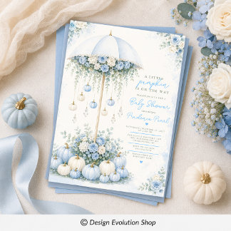 Uitnodiging voor een Little Pumpkin Baby Shower