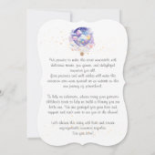 Uitnodiging voor een luchtballon-baby shower. Nieu (Achterkant)