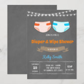 Uitnodiging voor een luierfeestje (Voorkant / Achterkant)