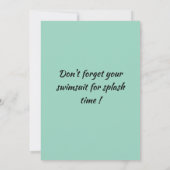 Uitnodiging voor een magische zeemeermin verjaarda (Achterkant)