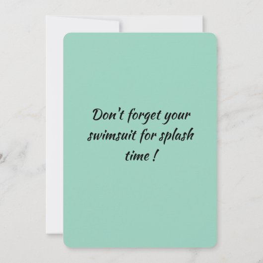 Uitnodiging voor een magische zeemeermin verjaarda (Achterkant)