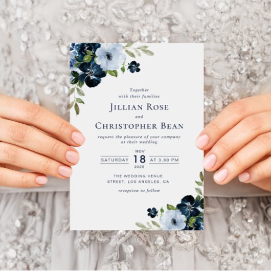 uitnodiging voor een marineschip en lichtblauwe fl