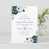 uitnodiging voor een marineschip en lichtblauwe fl (Staand voorkant)