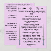 Uitnodiging voor een Masquerade Ball (Voorkant / Achterkant)