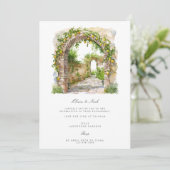 uitnodiging voor een mediterraan Verloving voor Wa (Staand voorkant)