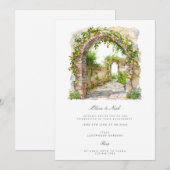 uitnodiging voor een mediterraan Verloving voor Wa (Voorkant / Achterkant)