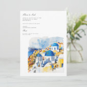 uitnodiging voor een mediterraan Verloving voor Wa (Staand voorkant)