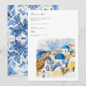 uitnodiging voor een mediterraan Verloving voor Wa (Voorkant / Achterkant)