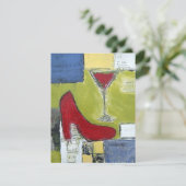 Uitnodiging voor een meidenavondfeest (Staand voorkant)