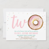 Uitnodiging voor een meisje van twee zoete verjaar (Voorkant)