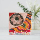 Uitnodiging voor een Mexicaanse Sombrero Fiesta-pa (Staand voorkant)
