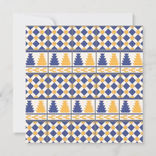 Uitnodiging voor een Mexicaanse Talavera-ontwerpwe (Achterkant)