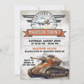 Uitnodiging voor een militair verjaardagsfeestje (Voorkant)