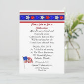 Uitnodiging voor een militaire pensioenpartij (Staand voorkant)