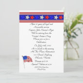 Uitnodiging voor een militaire pensioenpartij (Staand voorkant)