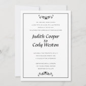 Uitnodiging voor een minimalistisch huwelijk A2 (Voorkant)