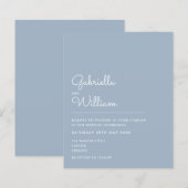 Uitnodiging voor een minimalistische bruiloft met  (Voorkant / Achterkant)