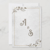 Uitnodiging voor een minimalistische bruiloft met (Achterkant)