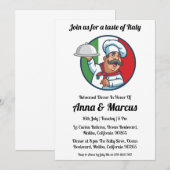 Uitnodiging voor een modern Italiaans diner (Voorkant / Achterkant)