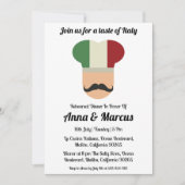 Uitnodiging voor een modern Italiaans diner (Voorkant)