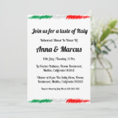 Uitnodiging voor een modern Italiaans diner (Staand voorkant)