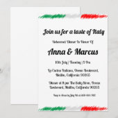 Uitnodiging voor een modern Italiaans diner (Voorkant / Achterkant)