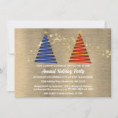 Uitnodiging voor een modern kerstboomfeest (Voorkant)