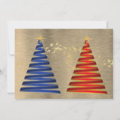 Uitnodiging voor een modern kerstboomfeest (Achterkant)