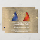 Uitnodiging voor een modern kerstboomfeest (Voorkant / Achterkant)