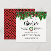 Uitnodiging voor een modern kerstdiner (Voorkant / Achterkant)