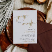 Uitnodiging voor een modern kerstfeest Jingle & Mi