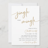 Uitnodiging voor een modern kerstfeest Jingle & Mi (Voorkant)