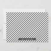 Uitnodiging voor een modern zwart smoking hertenfe (Achterkant)