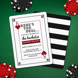 Uitnodiging voor een moderne casinonacht vrijgezel