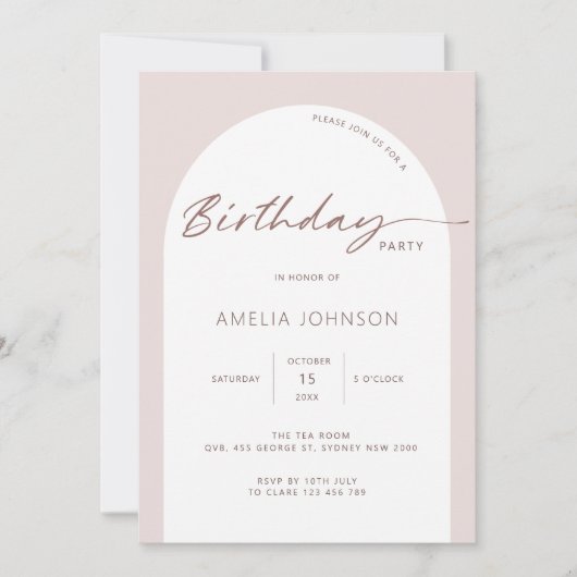 Uitnodiging voor een moderne en minimalistische aa (Voorkant)